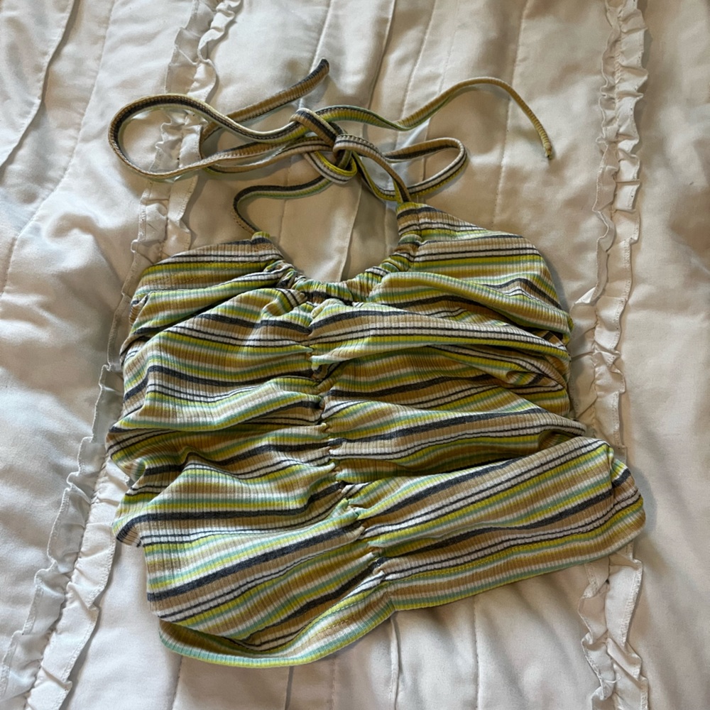 Ribbed Tank top with tie around neck